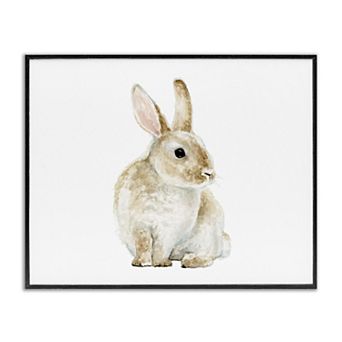 Stupell Home Decor Bunny Rabbit Watercolor Portrait Framed Wall Art