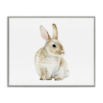 Stupell Home Decor Bunny Rabbit Watercolor Portrait Framed Wall Art