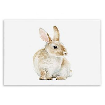 Stupell Home Decor Bunny Rabbit Watercolor Portrait Plaque Wall Art