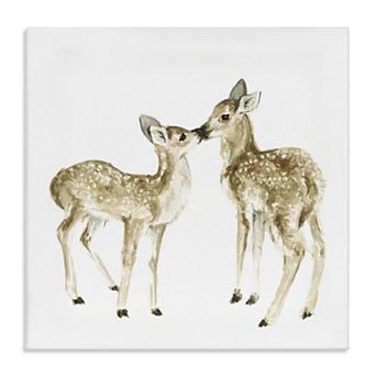 Stupell Home Decor Baby Deer Fawn Watercolor Canvas Wall Art