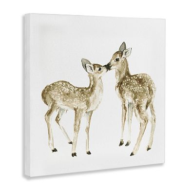 Stupell Home Decor Baby Deer Fawn Watercolor Canvas Wall Art