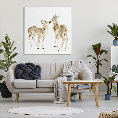 Stupell Home Decor Baby Deer Fawn Watercolor Canvas Wall Art