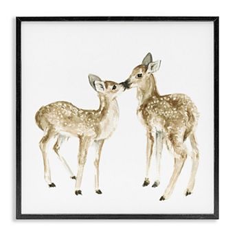 Stupell Home Decor Baby Deer Fawn Watercolor Framed Wall Art