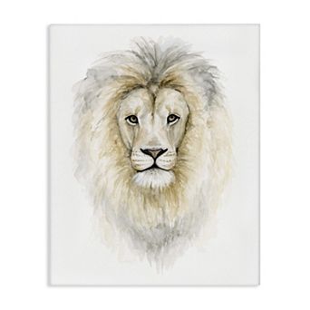 Stupell Home Decor Lion Mane Watercolor Portrait Canvas Wall Art