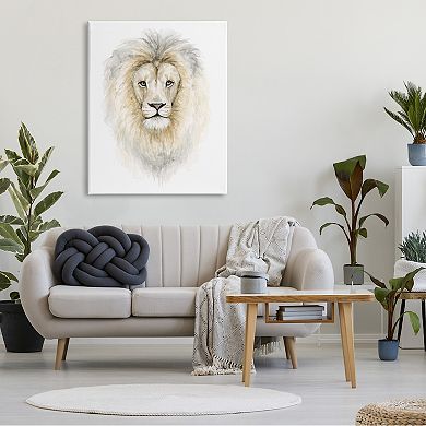 Stupell Home Decor Lion Mane Watercolor Portrait Canvas Wall Art