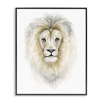 Stupell Home Decor Lion Mane Watercolor Portrait Framed Wall Art