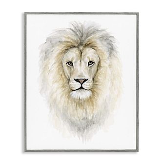 Stupell Home Decor Lion Mane Watercolor Portrait Framed Wall Art