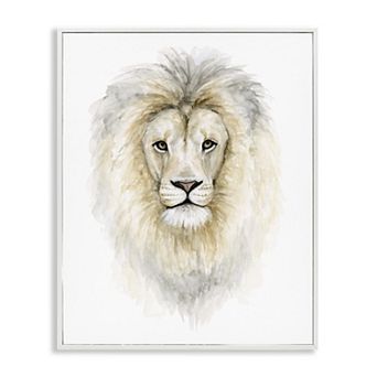 Stupell Home Decor Lion Mane Watercolor Portrait Framed Wall Art