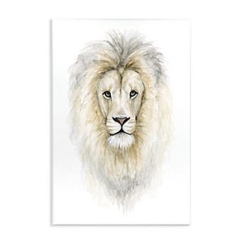Stupell Home Decor Lion Mane Watercolor Portrait Plaque Wall Art