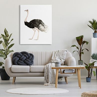 Stupell Home Decor Ostrich Bird Watercolor Portrait Wall Art