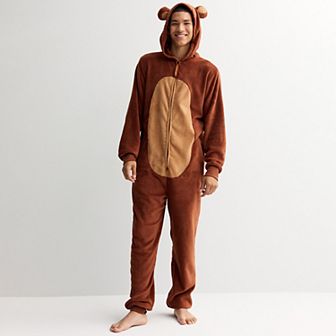 Men's Halloween Hooded Bear Union Suit
