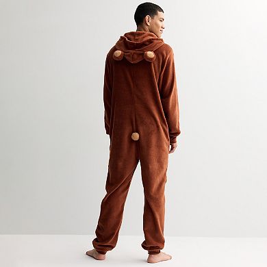 Men's Halloween Hooded Bear Union Suit