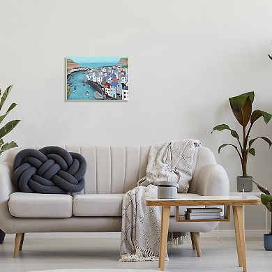 Stupell Home Decor Bay Harbor Town Port Building Plaque Wall Art