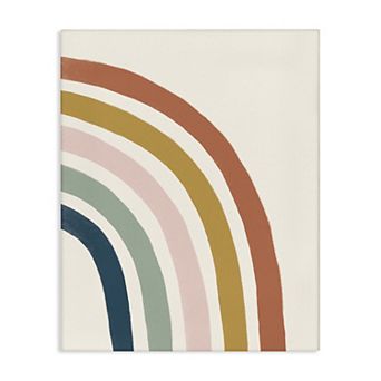 Stupell Home Decor Geometric Stripes Canvas Wall Art