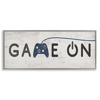 Stupell Home Decor Video Gamer Phrase Framed Giclee Wall Art