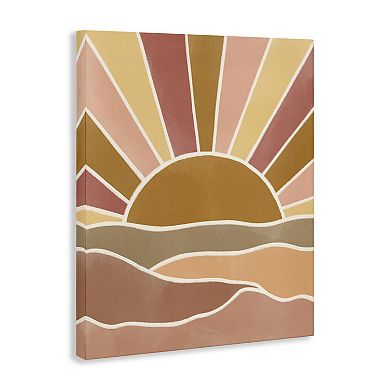 Stupell Home Decor Boho Geometric Landscape Canvas Wall Art