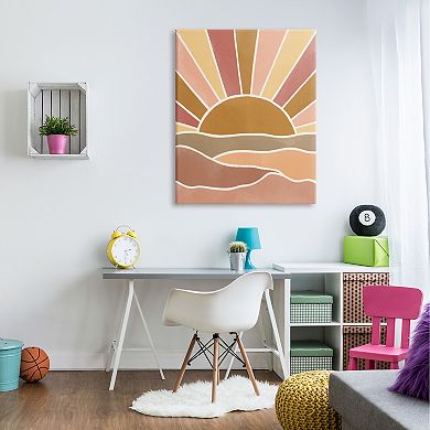 Stupell Home Decor Boho Geometric Landscape Canvas Wall Art