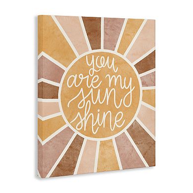 Stupell Home Decor Boho Summer Sunshine Geometric Pattern Canvas Wall Art