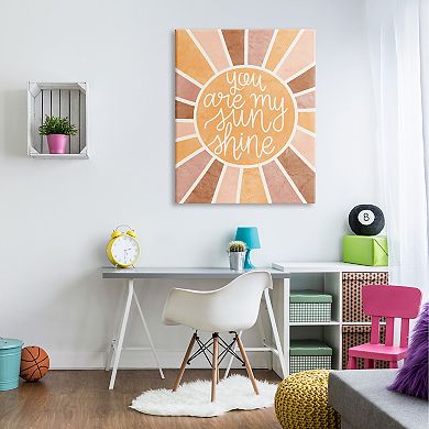 Stupell Home Decor Boho Summer Sunshine Geometric Pattern Canvas Wall Art