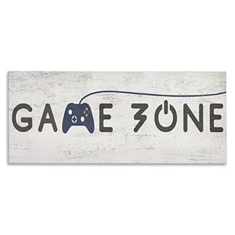 Stupell Home Decor Game Zone Video Gamer Phrase Canvas Wall Art
