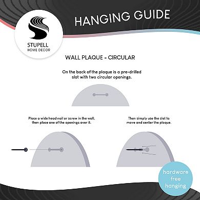 Stupell Home Decor Rainbow Typography Circle Wood Wall Art