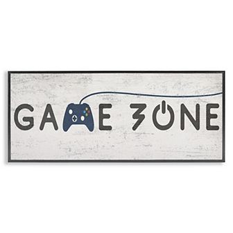 Stupell Home Decor Game Zone Video Gamer Phrase Framed Giclee Wall Art