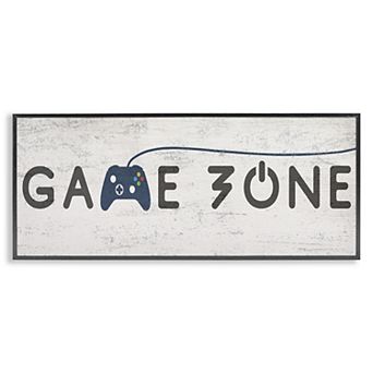 Stupell Home Decor Game Zone Video Gamer Phrase Framed Giclee Wall Art