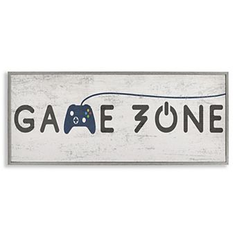 Stupell Home Decor Game Zone Video Gamer Phrase Framed Giclee Wall Art