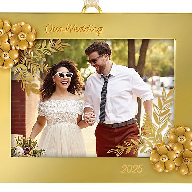 Hallmark Keepsake Christmas Ornament Our Wedding 2025 Photo Frame Metal