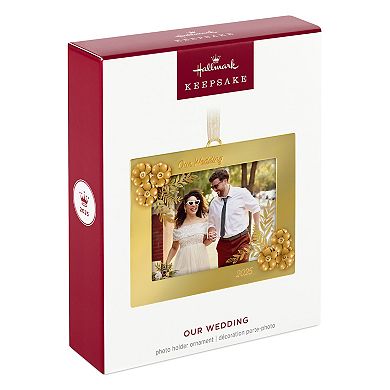Hallmark Keepsake Christmas Ornament Our Wedding 2025 Photo Frame Metal