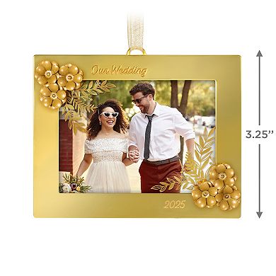 Hallmark Keepsake Christmas Ornament Our Wedding 2025 Photo Frame Metal