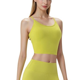 Women's Crisscross Strappy Sports Bra with Lace-Up Detail