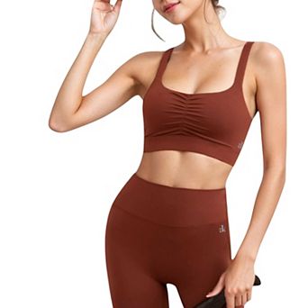 Women's Strappy Back Sports Bra with Crisscross Design
