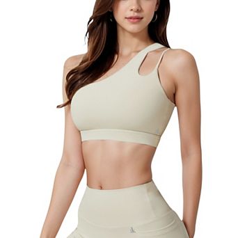 Women's One Shoulder Cutout Sports Bra