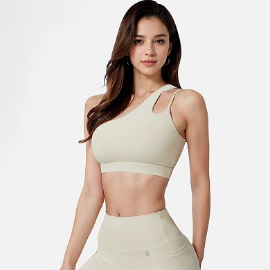 Women's One Shoulder Cutout Sports Bra