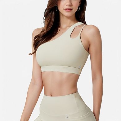 Women's One Shoulder Cutout Sports Bra