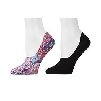 Natori Wildflowers No-Show 2-Pack Liner Socks