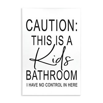 Stupell Home Decor Kids Bathroom No Control Plaque Wall Art