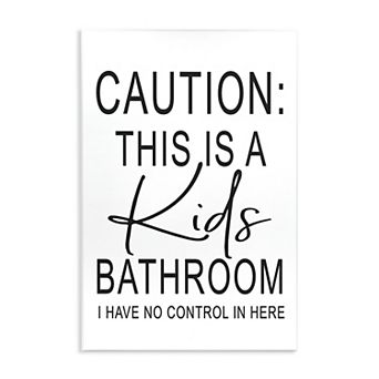 Stupell Home Decor Kids Bathroom No Control Plaque Wall Art