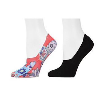Natori Funky Floral No-show Liner Socks 2-pack