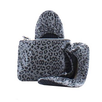 Leopard Print Flip Flat With Case