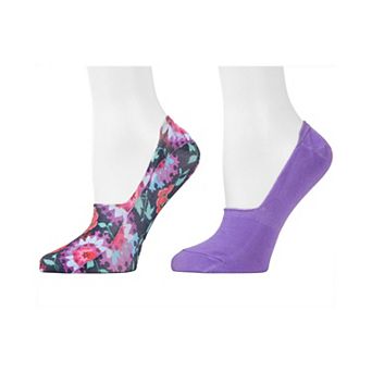 Natori Ornate Floral Liner Socks 2-pack