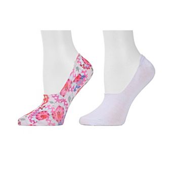 Natori Ornate Floral Liner Socks 2-pack