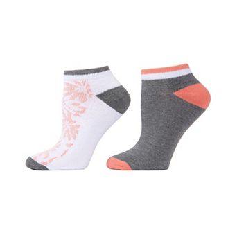 Natori Floral Burst Cushioned No-Show Socks 2-Pack