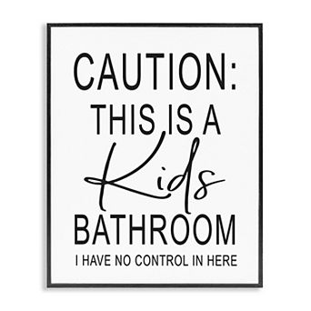 Stupell Home Decor Kids Casual Bathroom Framed Wall Art