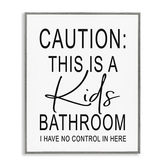 Stupell Home Decor Kids Casual Bathroom Framed Wall Art