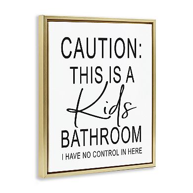 Stupell Home Decor Kids Bathroom No Control Wall Sign
