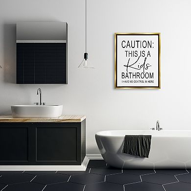 Stupell Home Decor Kids Bathroom No Control Wall Sign