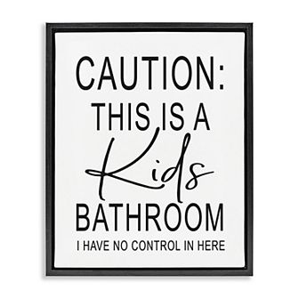 Stupell Home Decor Kids Bathroom No Control Wall Sign