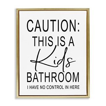 Stupell Home Decor Kids Bathroom No Control Wall Sign